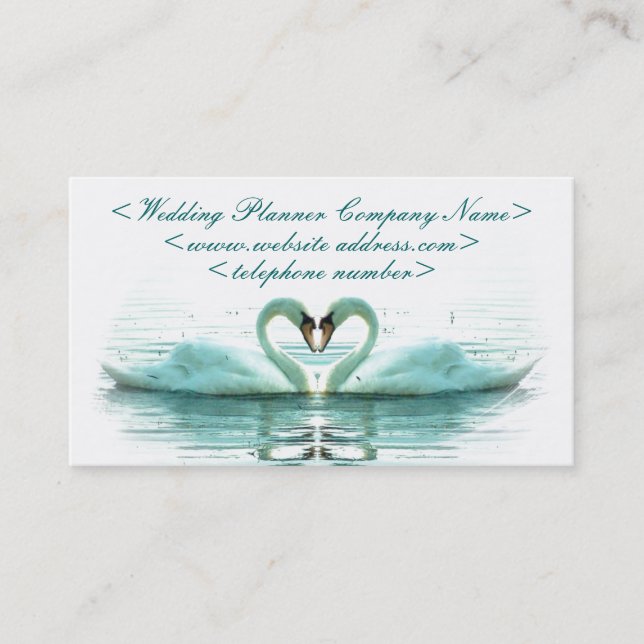 Carte De Visite Wedding planner du Coeur des Cygnes (Devant)