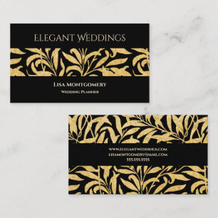 Carte De Visite Wedding planner Elegant Gold Noir