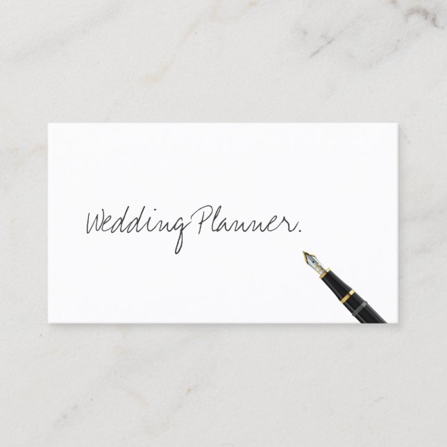 Carte de visite Wedding planner manuscrit (Devant)