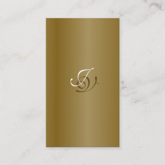 Carte de visite Wedding planner Monogramme Gold Wh
