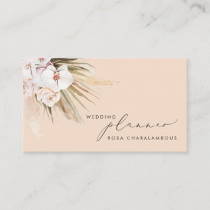 Carte De Visite Wedding planner Pampas Grass & Calligraphie