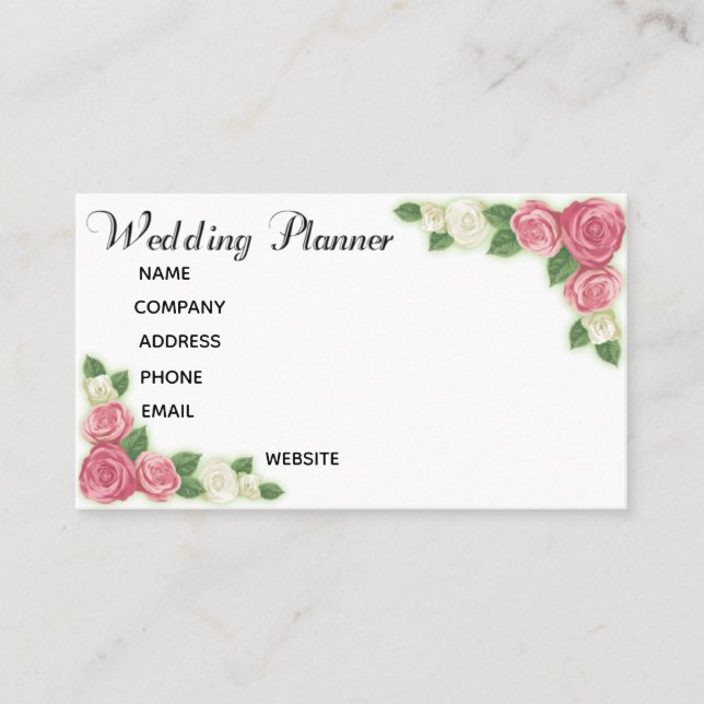 Carte de visite Wedding planner personnalisable (Devant)