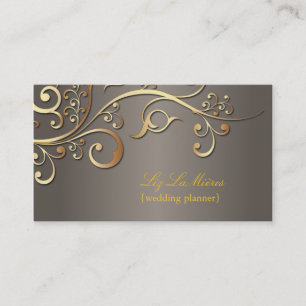 Carte De Visite Wedding planner PixDezines, tourbillons ornementau