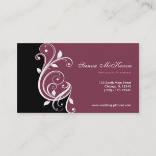 Carte De Visite Wedding planner Swirl