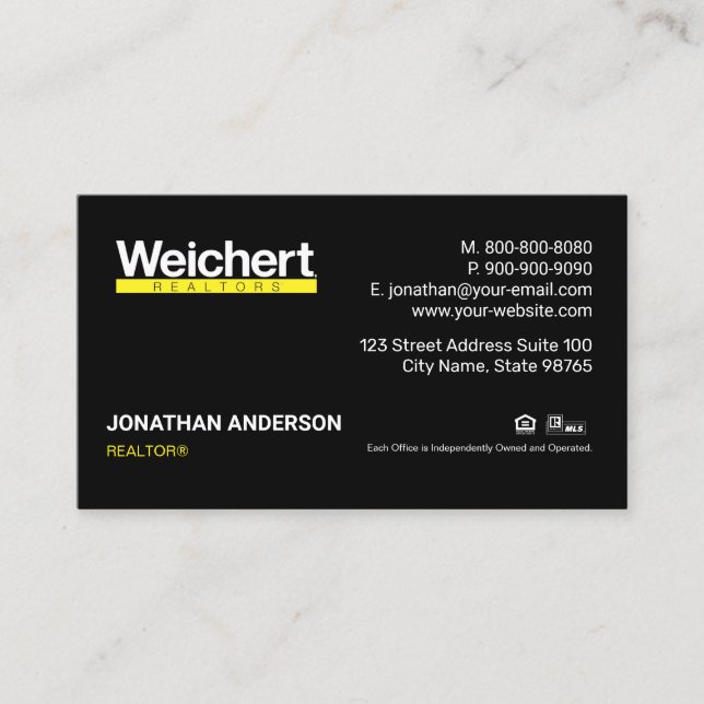 Carte de visite Weichert Realtors (Devant)