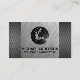 Carte De Visite Welder Working on Metal