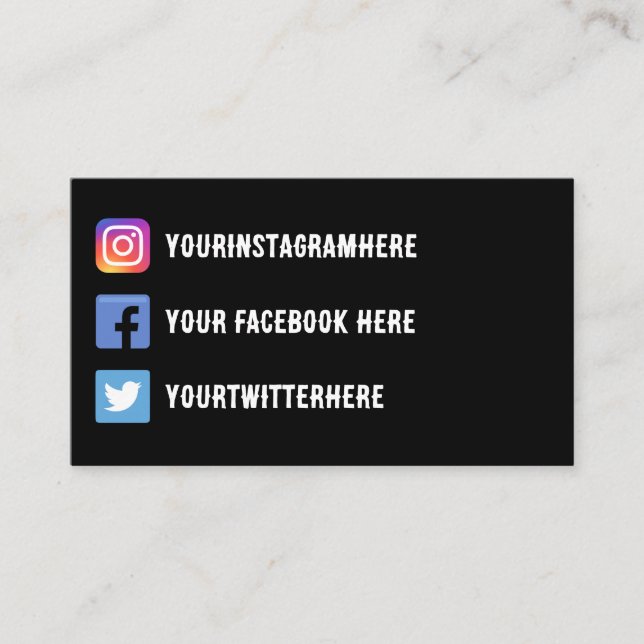 Carte De Visite Western Vintage Instagram Twitter Facebook (Devant)