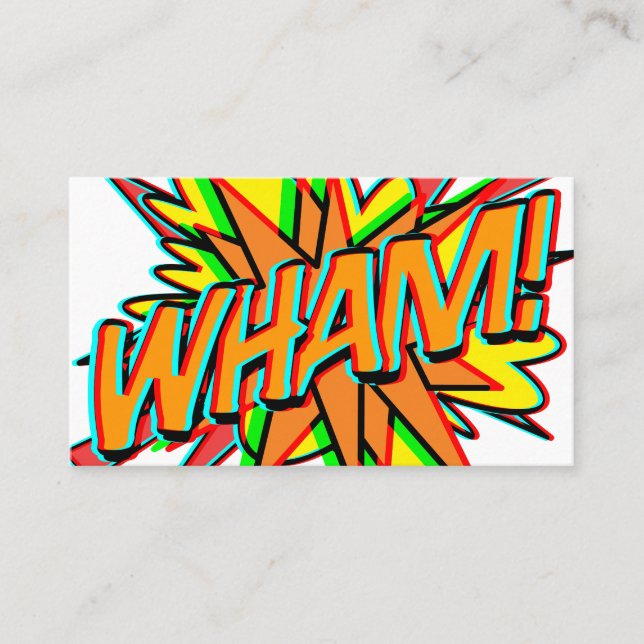 Carte De Visite WHAM 3D Fun Retro Comic Book (Devant)