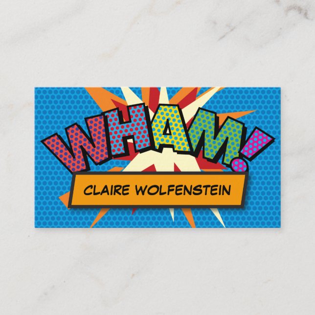 Carte De Visite WHAM Fun Retro Comic Book (Devant)