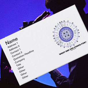 Carte De Visite What Are You Coded For ? (Amino Acid Wheel)