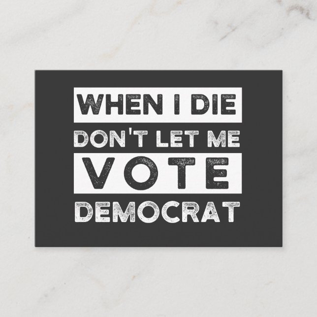 Carte De Visite When I Démagogue de Don't Let Me Vote (Devant)