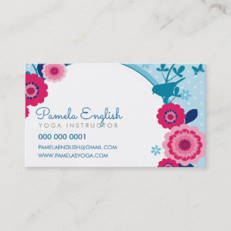 Carte De Visite WHIMSICAL BOTANIQUE nature florale couleurs d'hive