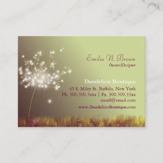 Carte De Visite Whimsical Dandelion Professionnel