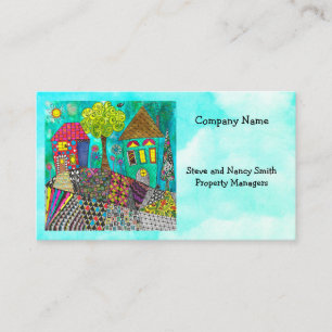 Carte De Visite Whimsical et coloré Accueil Sweet Home Business Ca