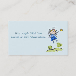 Carte De Visite Whimsical Happy Angel Fairy Flying Dehors