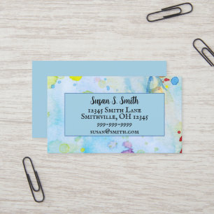 Carte De Visite Whimsical Musical Peint Coeur