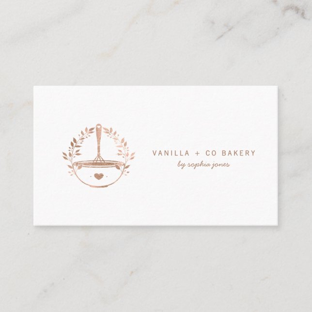 Carte De Visite Whisk Bakery Caterer Business QR Code (Devant)