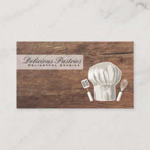 Carte De Visite Whisk   Chef pâtissier   Bois   Baker