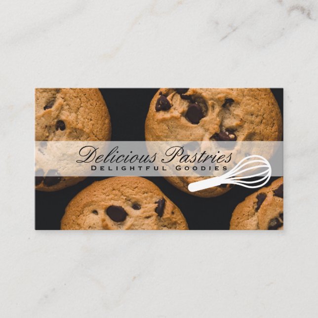 Carte De Visite Whisk | Chef pâtissier | Cookies (Devant)