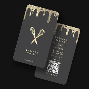 Carte De Visite Whisk de la Drik moderne boulangerie Chef traiteur