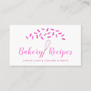 Carte De Visite Whisk Signature boulangerie rose
