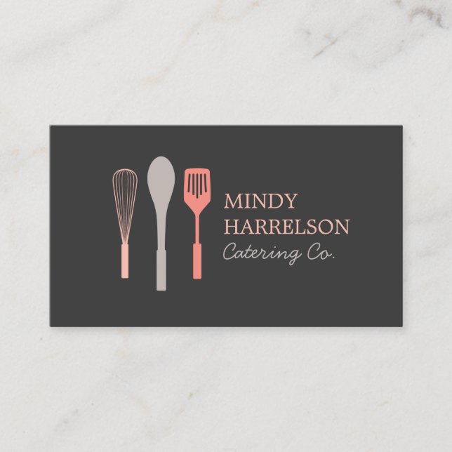 Carte De Visite WHISK SPOON SPATULA LOGO IV pour boulangerie, Rest (Devant)