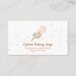 Carte De Visite Whisk Stars Élégante Boulangerie