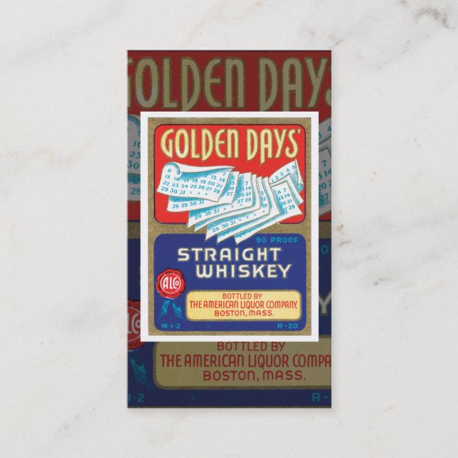 Carte de visite Whiskey Vintage (Devant)