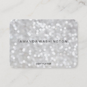 Carte De Visite White Bokeh