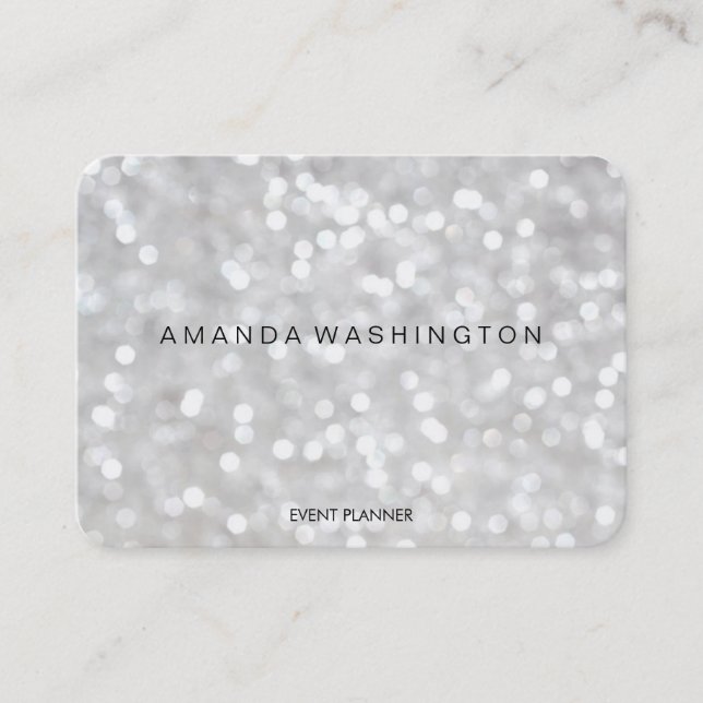 Carte De Visite White Bokeh (Devant)