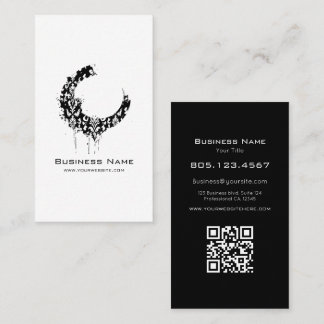 Carte De Visite White Damask Swirl Pattern • Custom Editable