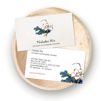 Carte De Visite White Lotus Flower Health, Wellness & Healing