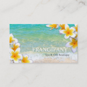 Carte De Visite White Plumeria Beach Spa Resort Boutique B&B