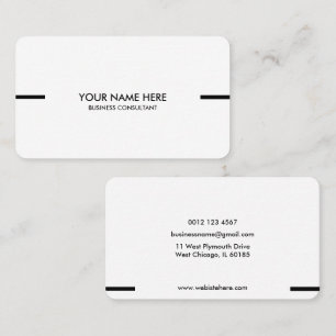 Carte De Visite White Simple and Beautiful Business design