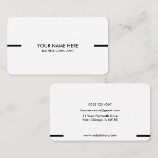 Carte De Visite White Simple and Beautiful Business design
