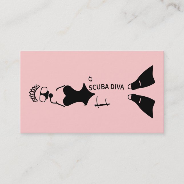 Carte De Visite White Space Scuba Diva (Devant)