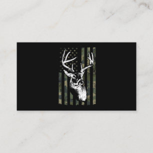Carte De Visite Whitetail Buck Deer Hunting USA Camouflage Amériq