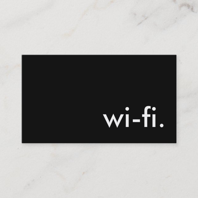 Carte De Visite wi-fi. (Devant)