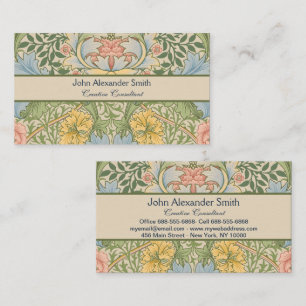 Carte De Visite Willam Morris Myrtle Garden Floral Classic