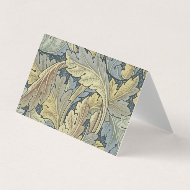 Carte De Visite William Morris Acanthus Feuille Floral Art Nouveau (Devant)