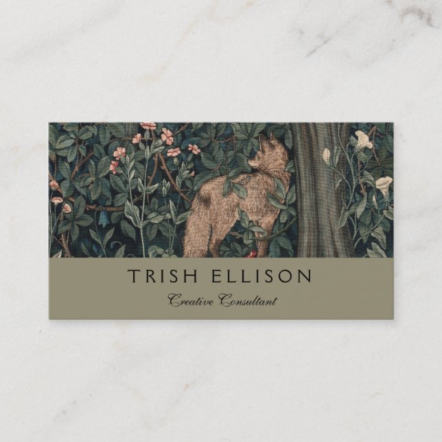 Carte De Visite William Morris Faune sauvage Fox (Devant)