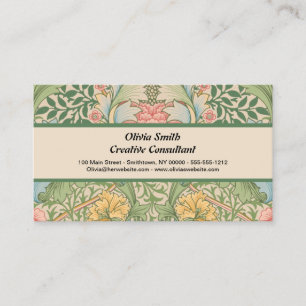Carte De Visite William Morris Fleur de Myrte Floral Botanique