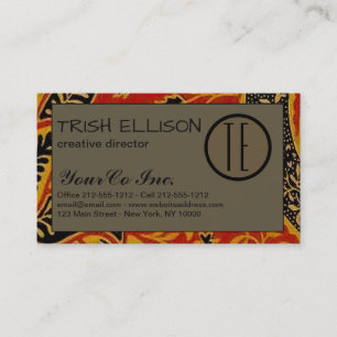 Carte De Visite William Morris Inde Floral rouge