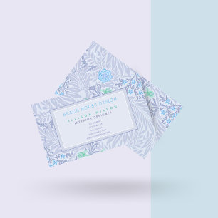 Carte De Visite William Morris - Larkspur - Élégant floral violet