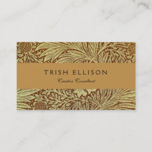Carte De Visite William Morris Marigold Motif de fleurs antiques