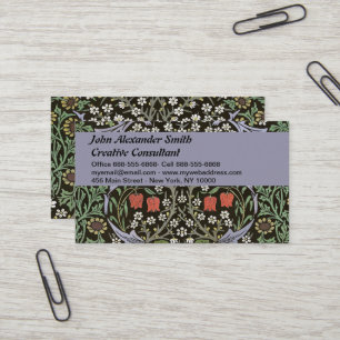 Carte De Visite William Morris - Motif Blackthorn Vintage