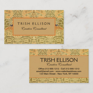 Carte De Visite William Morris Peacock & Dragon Arts & Artisanat