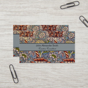 Carte De Visite William Morris Wandle Bleu Nuit Floral Art