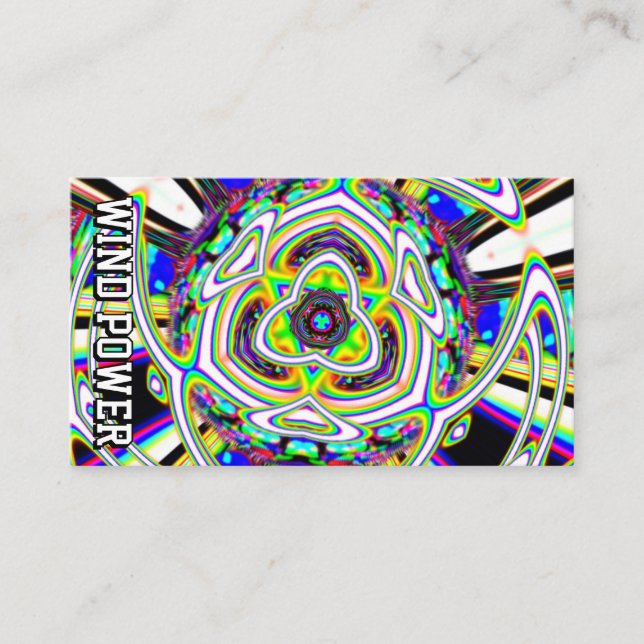 Carte De Visite WIND POWER ( vous pouvez modifier les mots ) (Devant)