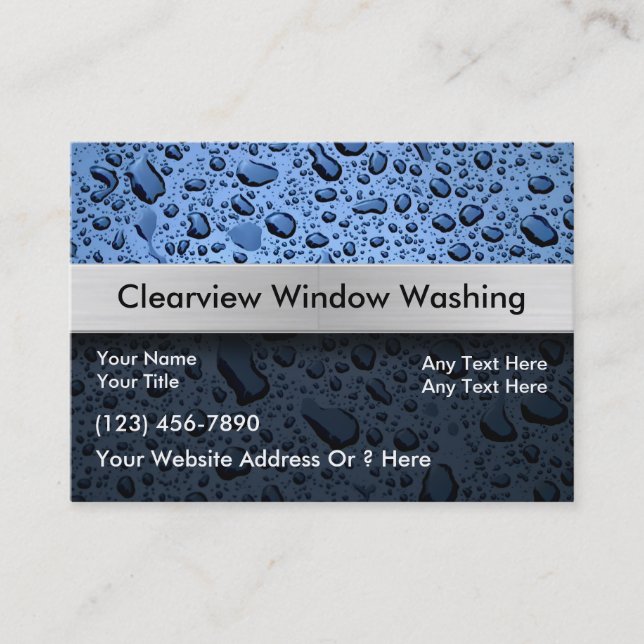 Carte De Visite Window Washing Business Cards (Devant)